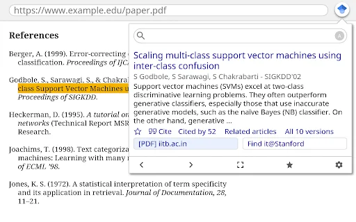 I-download ang Google Scholar Button – Mabilis na Research Tool - Screenshot 1