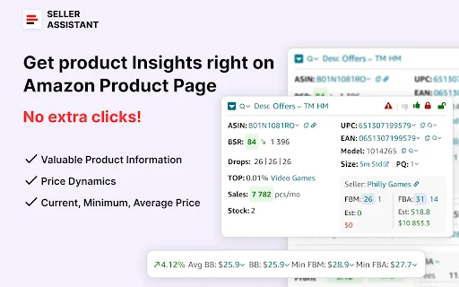 Seller Assistant: Pinakamahusay na Amazon Product Research Tool - Screenshot 2