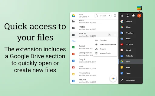 Black Menu for Google: Mabilis na Access sa Apps – I-download - Screenshot 3